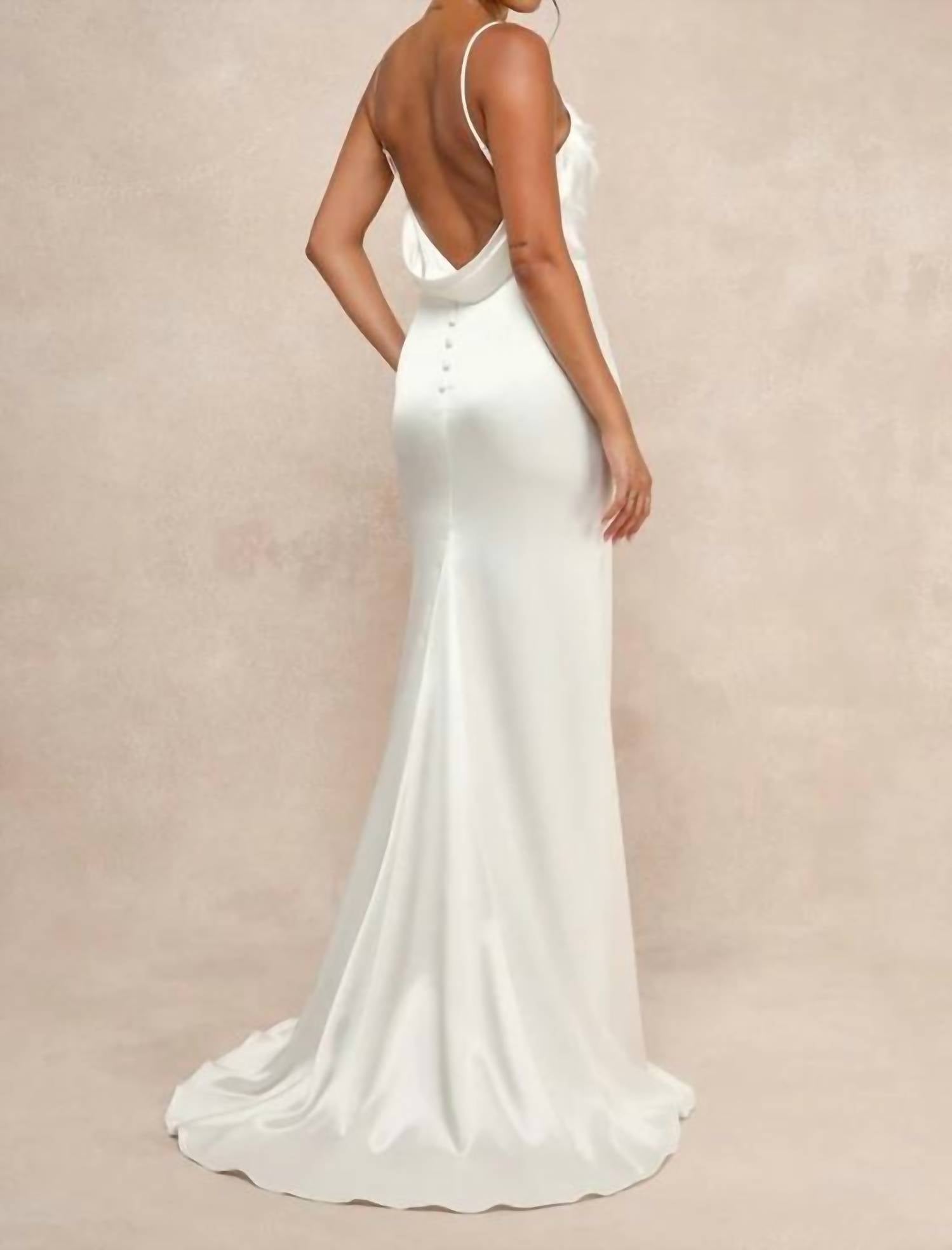 Lulus - Lovely Endearment Satin Sleeveless Backless Maxi Dress
