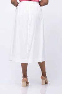 Lilla P - Button Front Long Midi Skirt