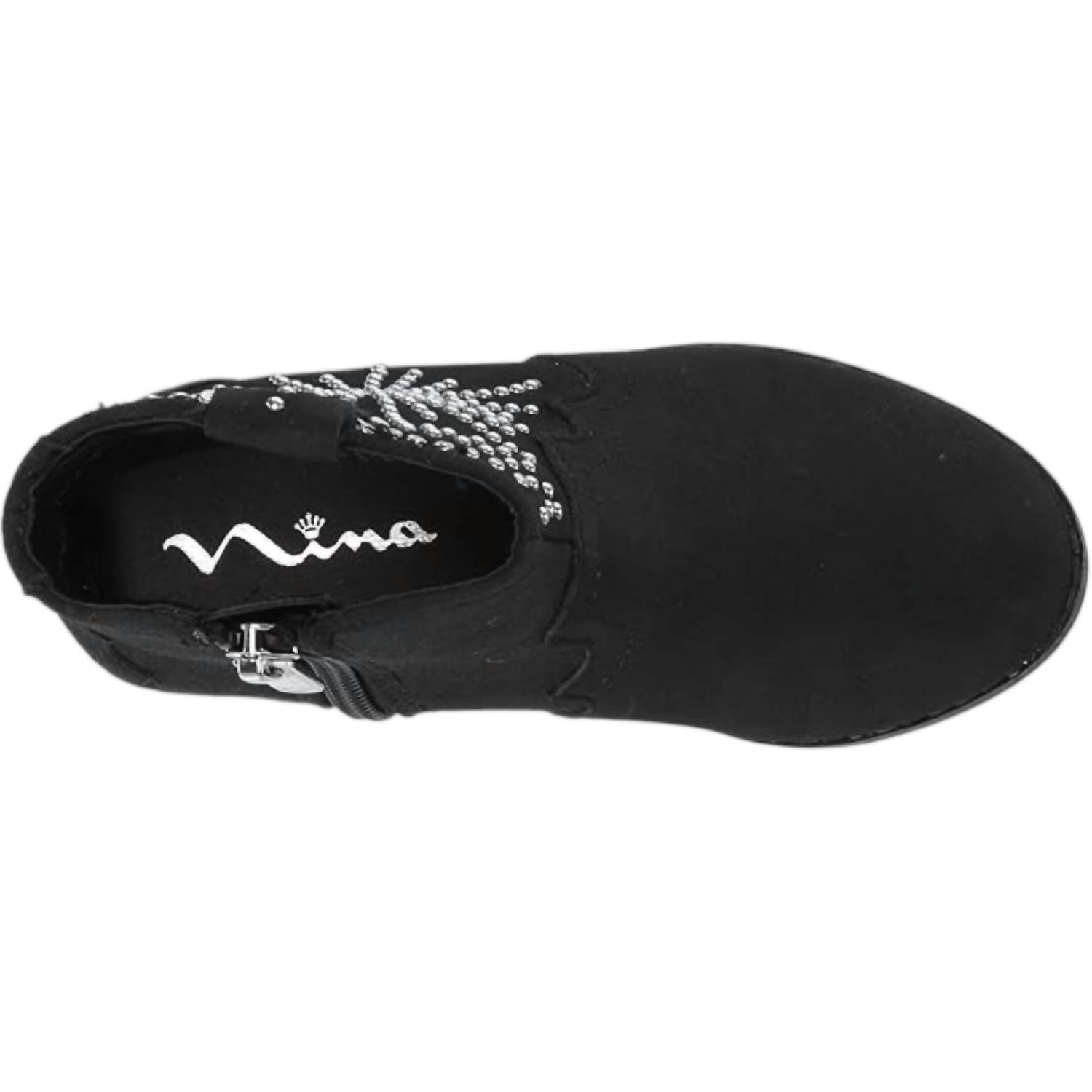 Nina Girls Sariah Ankle Boots in black suede 1 - kids' boots - view 4
