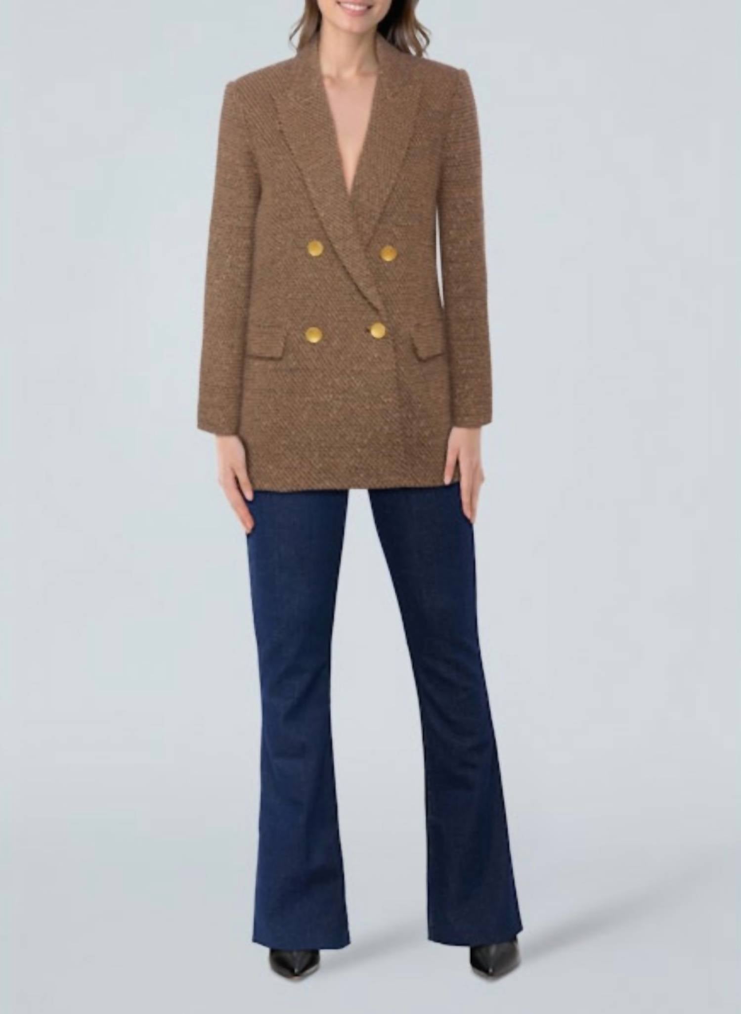L'Agence - Riva Knit Double Breasted Blazer