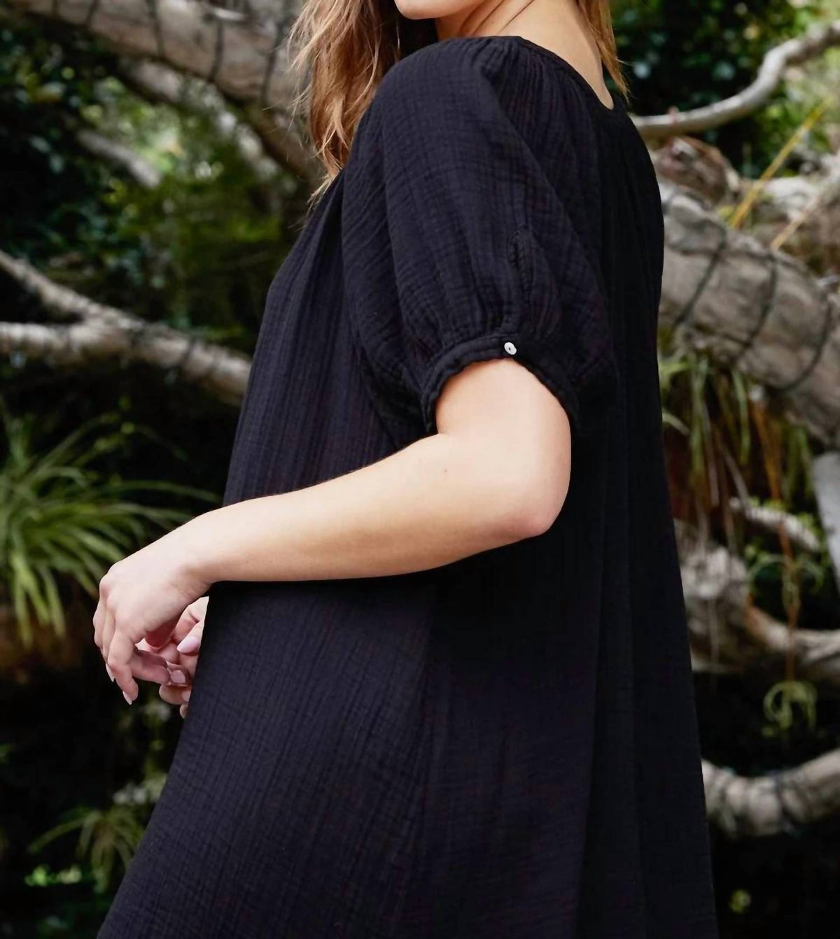 9Seed - Sinfos Puff Sleeve Button Down Dress