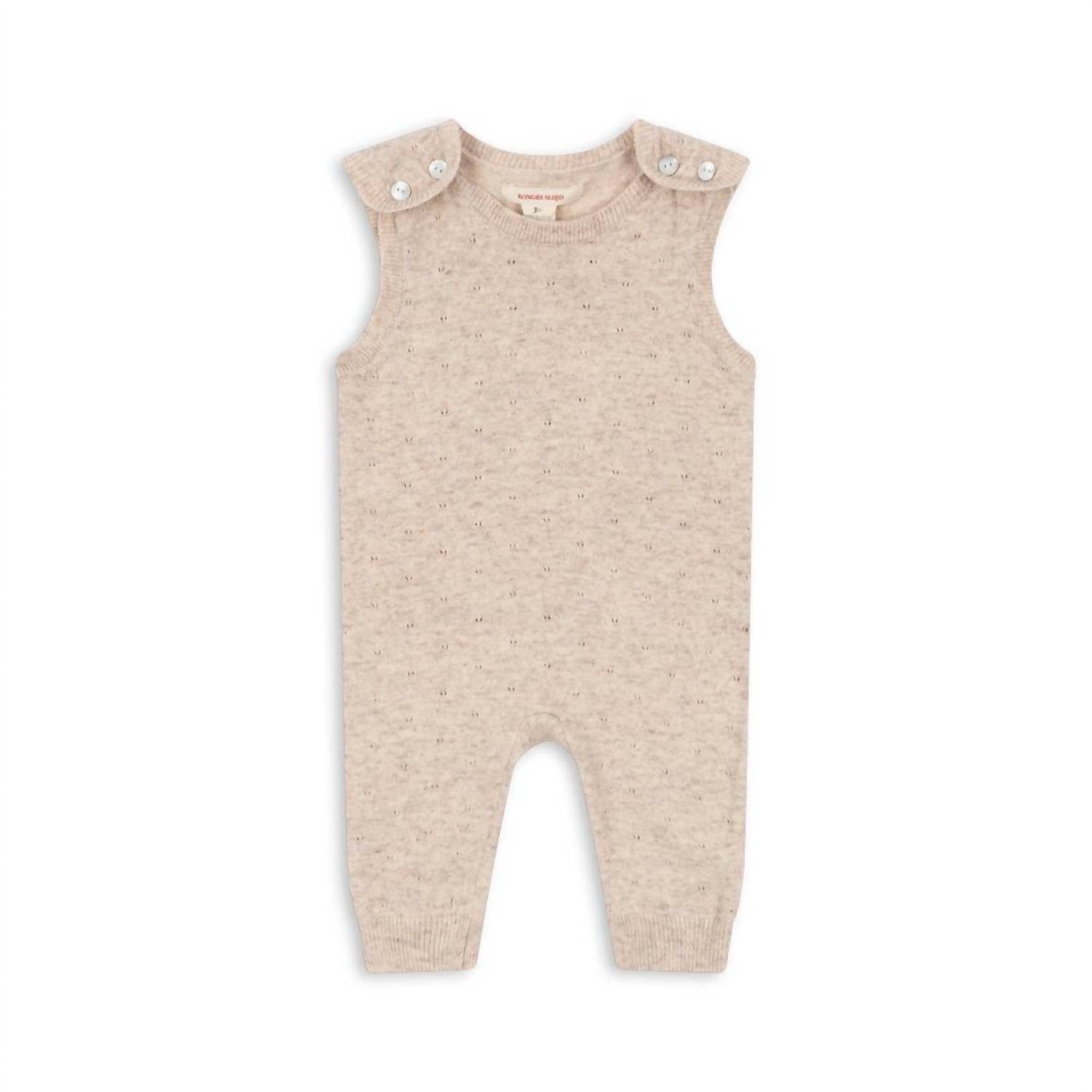 Konges Sløjd Girls' Mino Knit Spencer Jumpsuit in cream and white - kids' item
