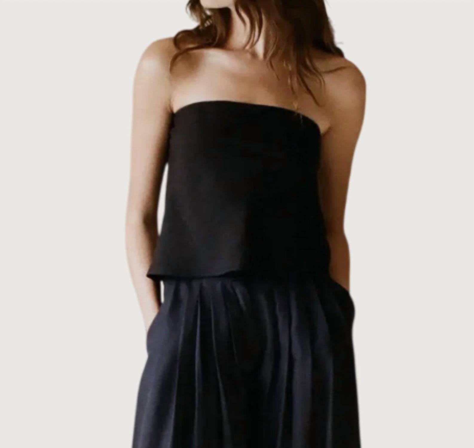 A.Ren - Palmer Strapless Linen Top