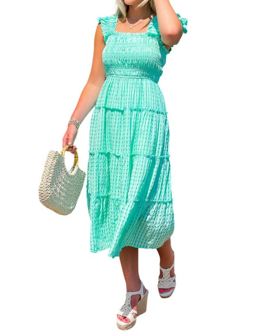 Umgee - Checkered Smocked Dress