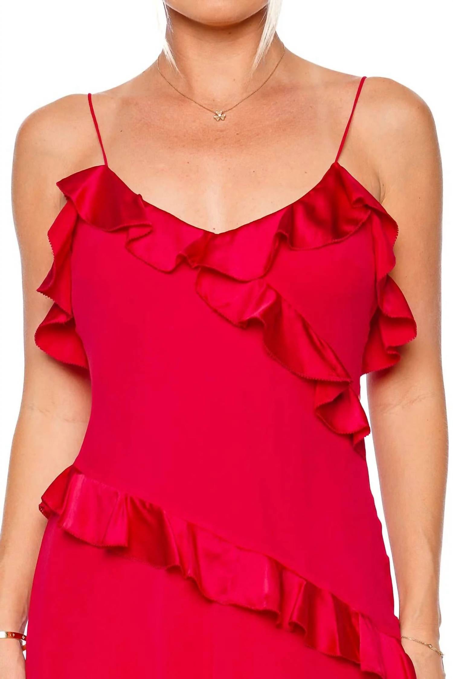 Loveshackfancy - Lomina Silk Ruffle Mini Dress
