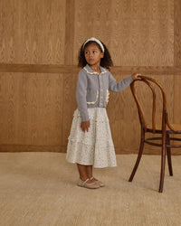 Rylee + Cru - Girl's Ruffled Vines Midi Skirt