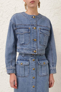 Zimmermann - Denim Cropped Jacket