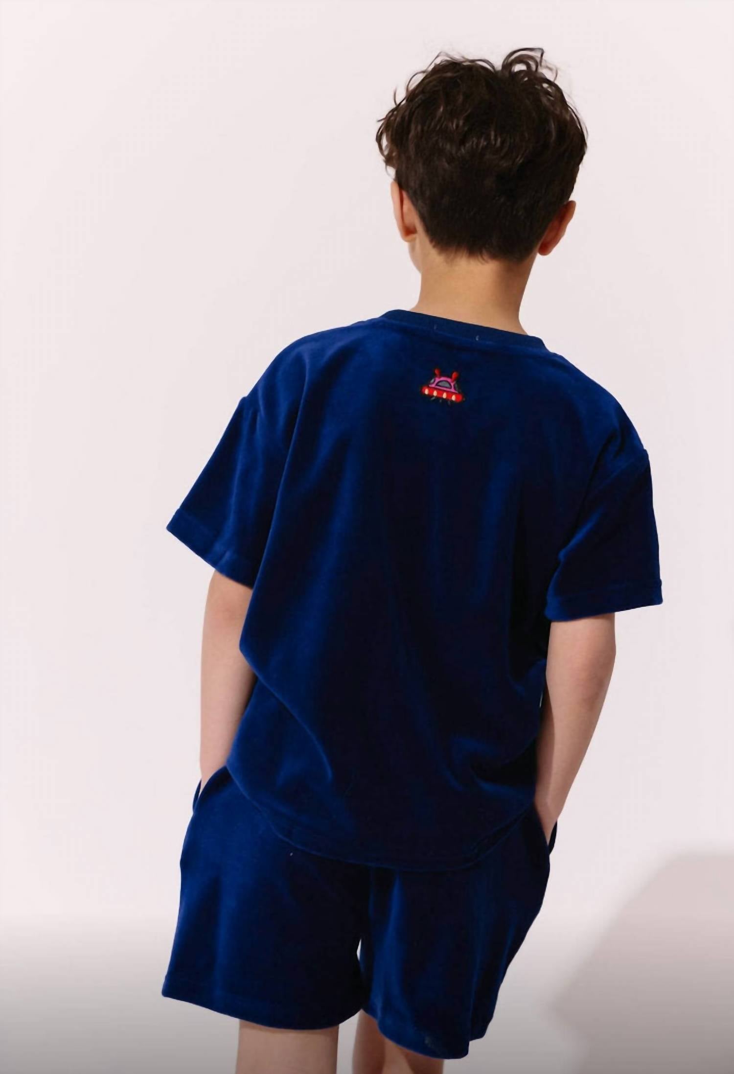Lola + The Boys - Boys Space Patches Velour Set