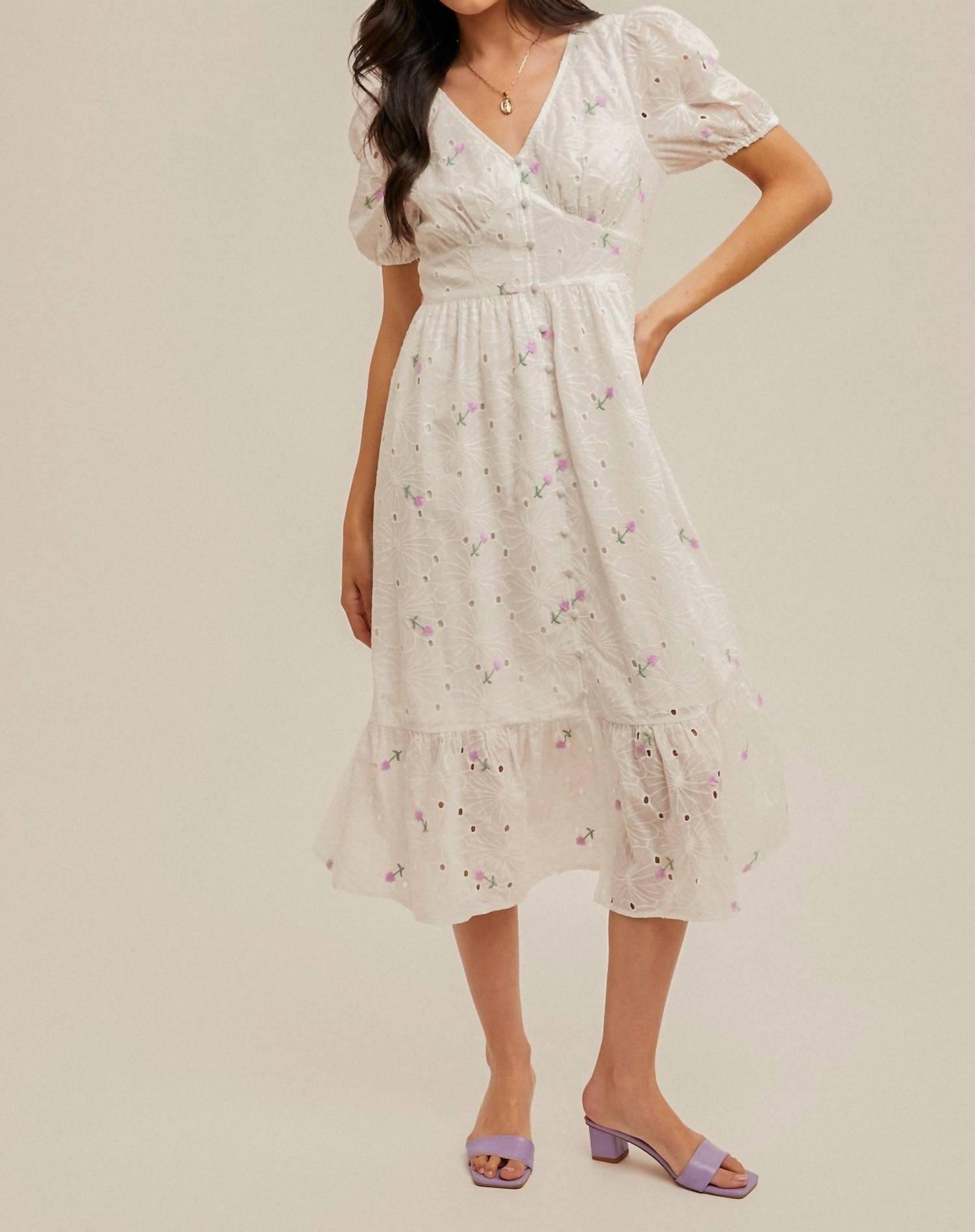 Hem & Thread - Eyelet Midi Dress