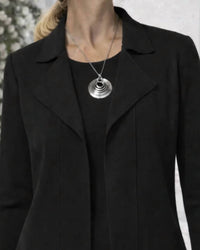 J'Envie/Eli Montrose Open-front Jacket - Plus in black - women's jacket - detail view