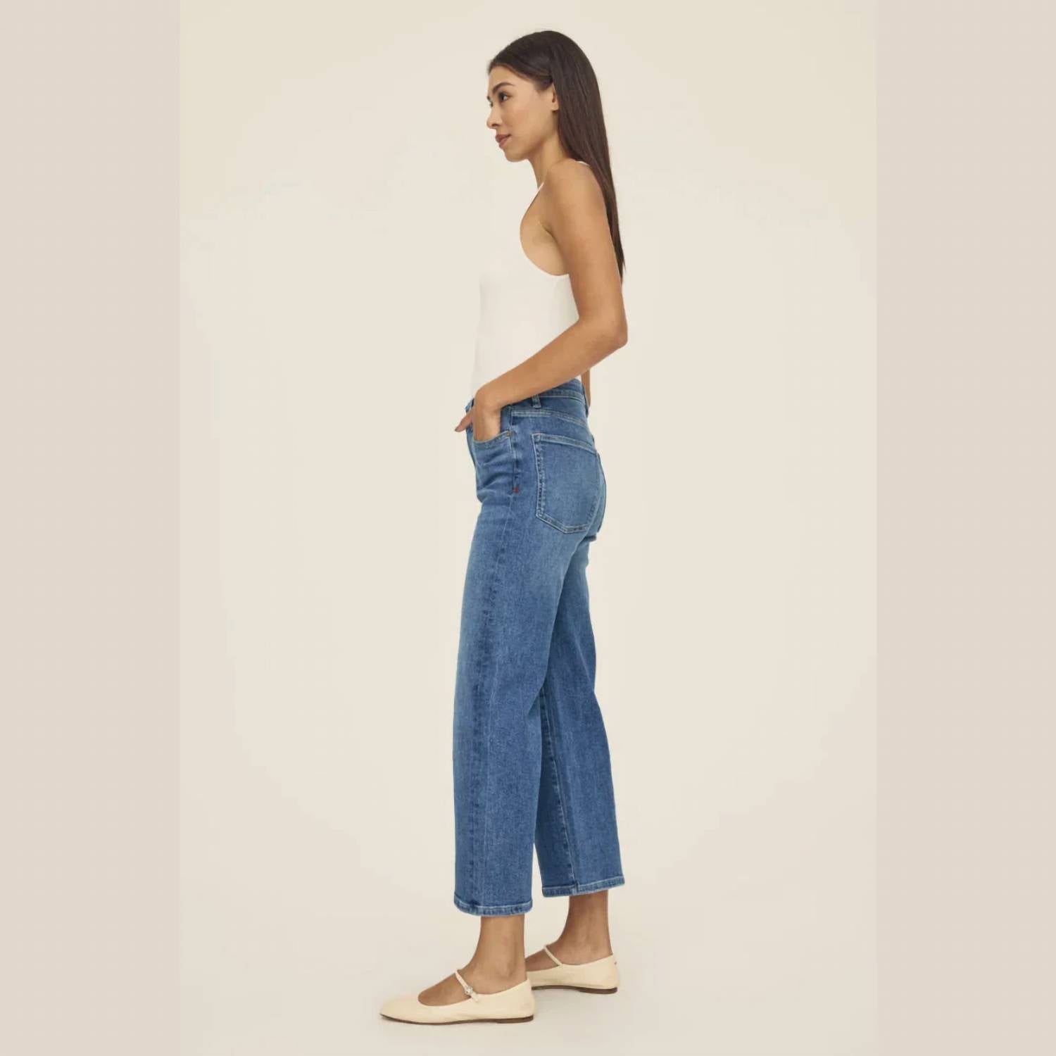 Warp + Weft - Icn Cropped Wide Leg Jeans