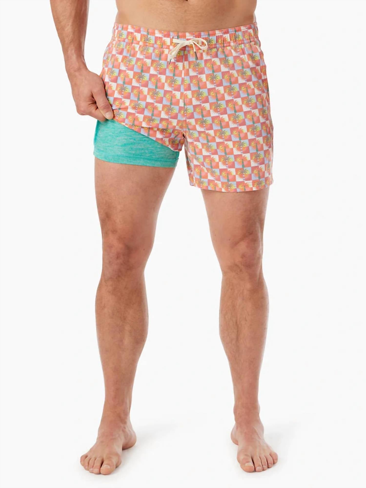 FAIR HARBOR Bungalow Swim Trunks in sunny daze - men's swimwear - detail view