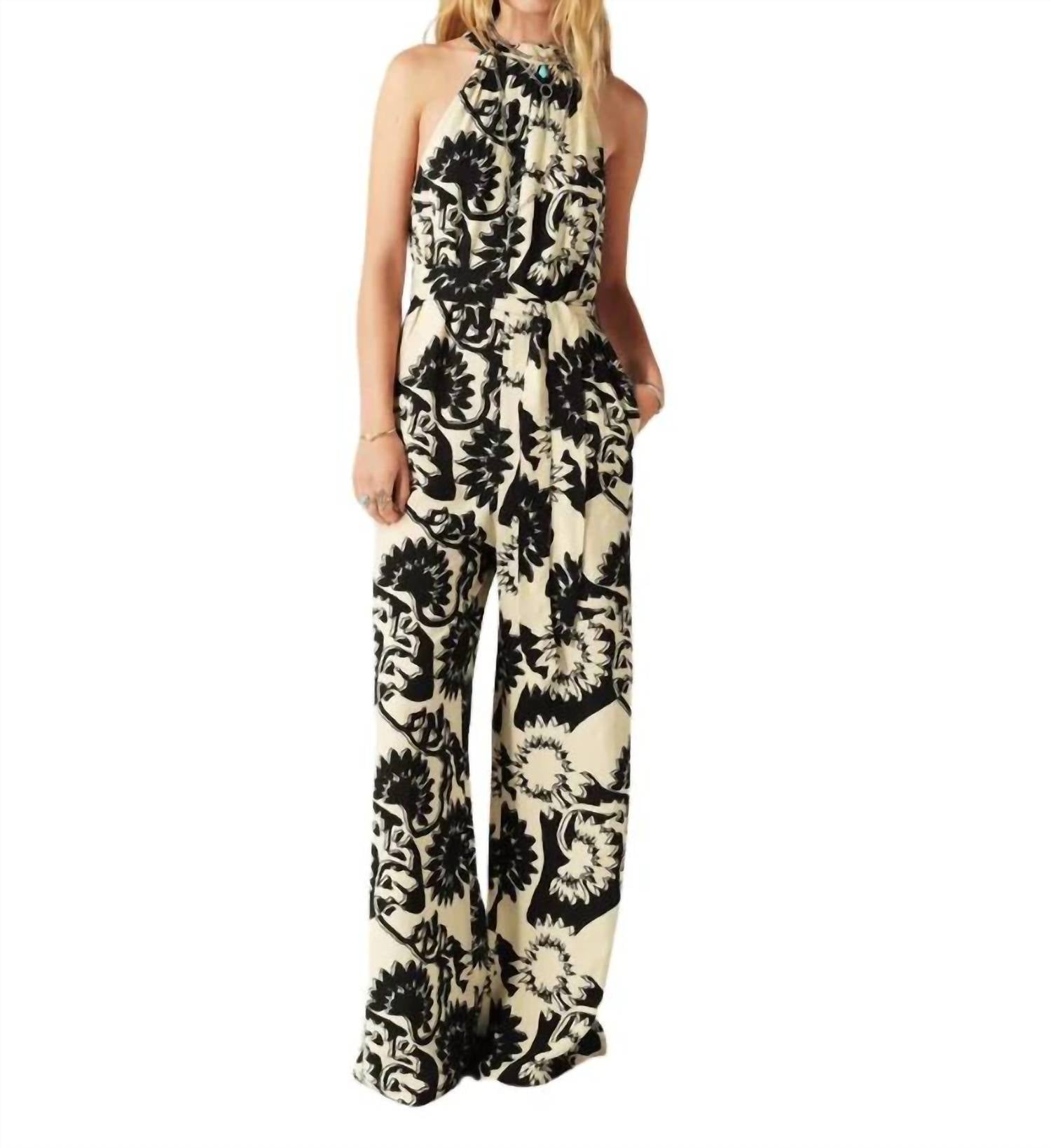 Ba&Sh - Finn Keyhole Sleeveless Belted Jumpsuit