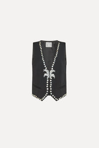 Forte Forte - Viscose Wool Slub Pearl Embroidered Vest