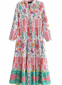 Sundayup - Women's Free Form Button-up Shirt Dress