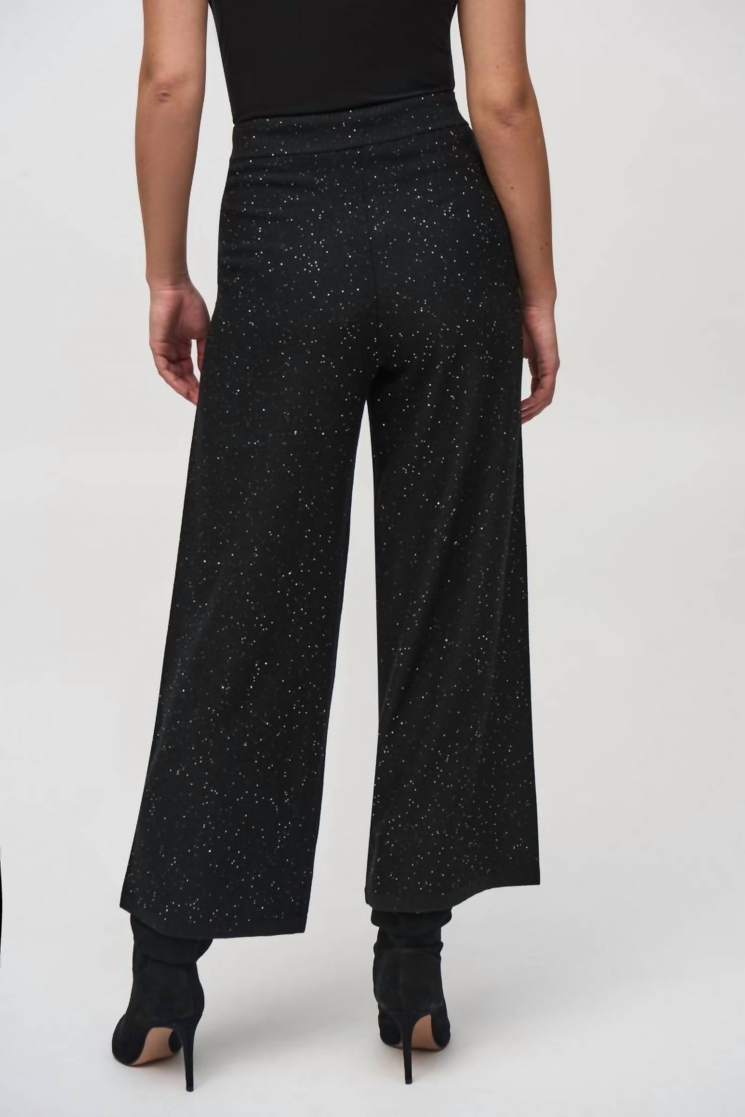 Joseph Ribkoff - Women's Sequined Wide Leg Culotte Pants