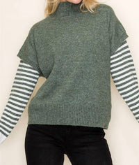 Staccato - Shaw Sage Mock Neck Top