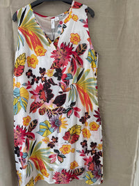 Ethyl Soft Lined Summer Dress in multi - women's dress - detail view