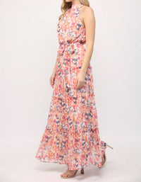 Fate - Keyhole Front Ruffle Hem Maxi Dress