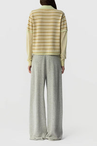 Guest In Residence - Layered Stripe Rugby Cashmere Polo Top