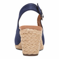 VIONIC Women's Carolina Slingback Wedge Shoes in navy - women's shoe - view 4