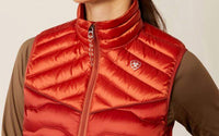 ARIAT Ideal Down Vest in iridescent red - women's jacket - alternate view