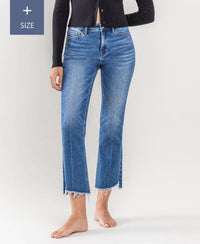 Vervet By Flying Monkey - High Rise Raw Step Hem Kick Flare Jeans - Plus