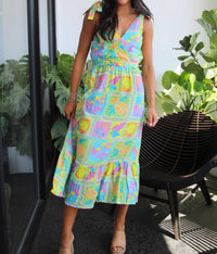 Sadie & Sage - Mimosa Surplice Midi Dress