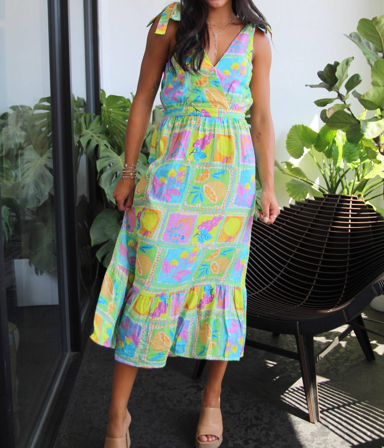 Sadie & Sage - Mimosa Surplice Midi Dress