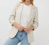 Esqualo - Esqualo Sand Linen Look Blazer