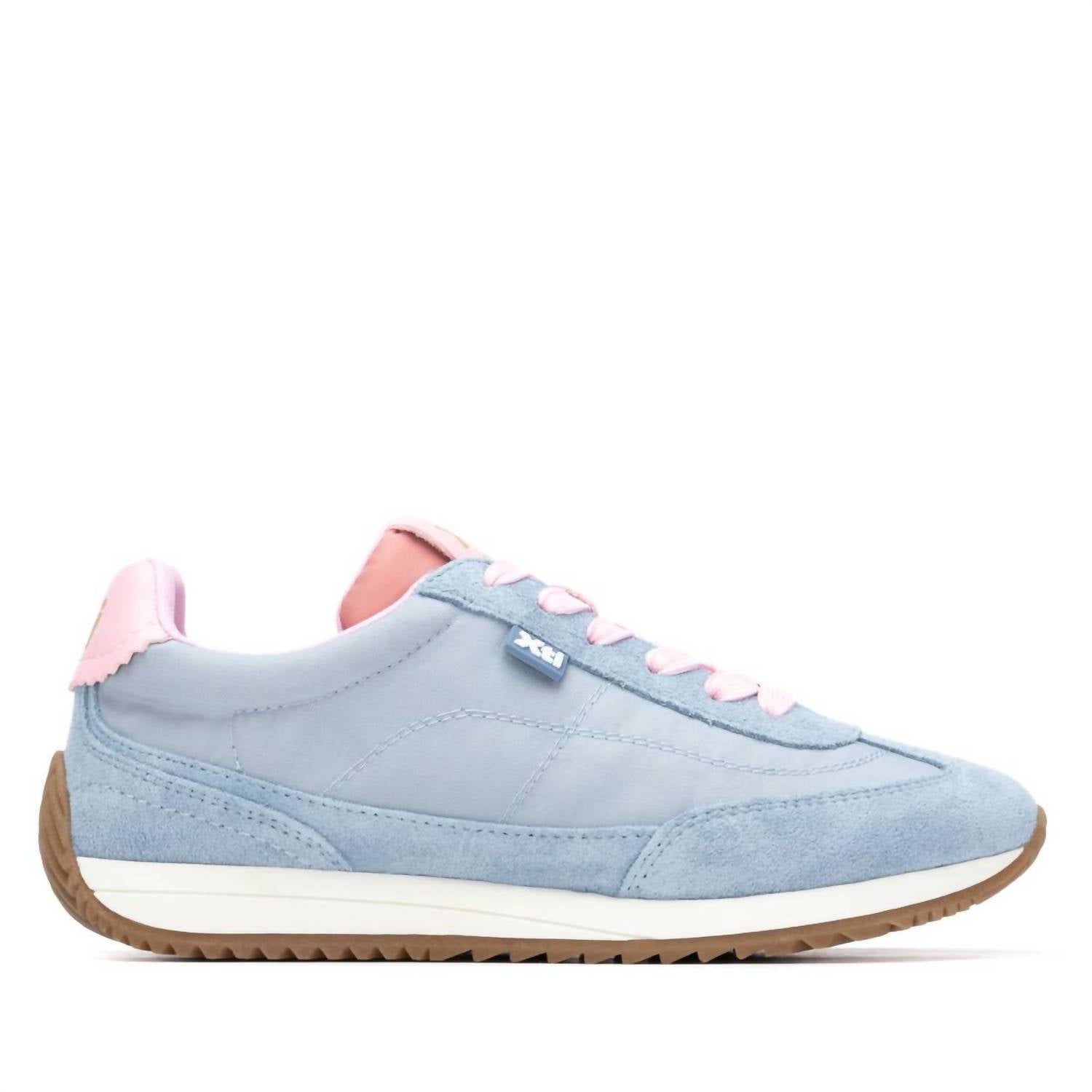 Xti Women's Casual Lace Up Sneakers in light blue - women's sneaker
