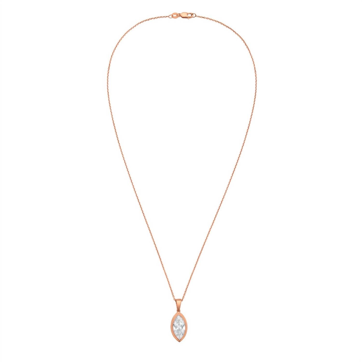 Diana M Jewels - Women's Marquise Lab-Grown Diamond Pendant Necklace (9.00 Ct) - Elegant Plus