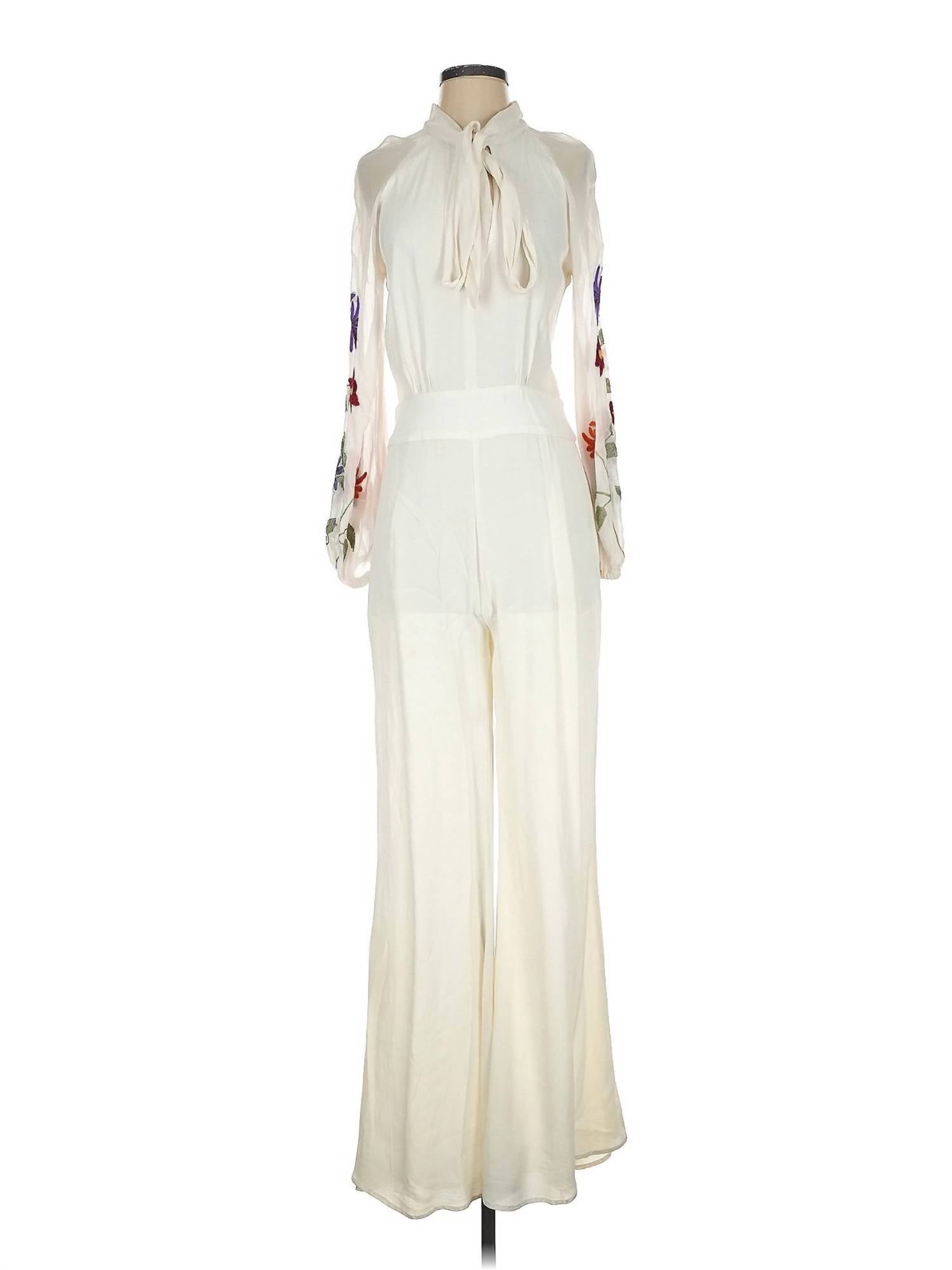 Free People - Women's Floral Embroidered Jumpsuit