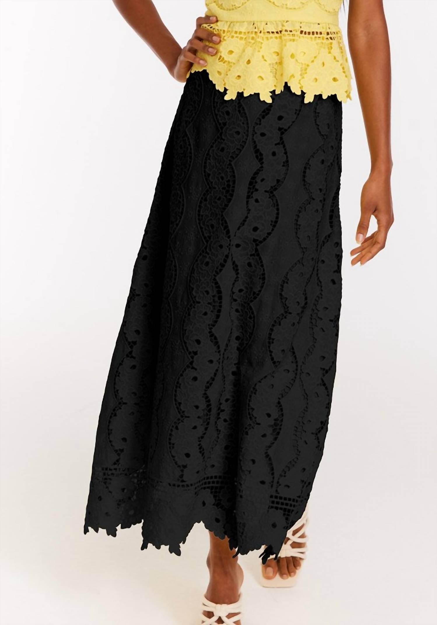 ALLISON NEW YORK Selma Maxi Skirt in black - women's skirt