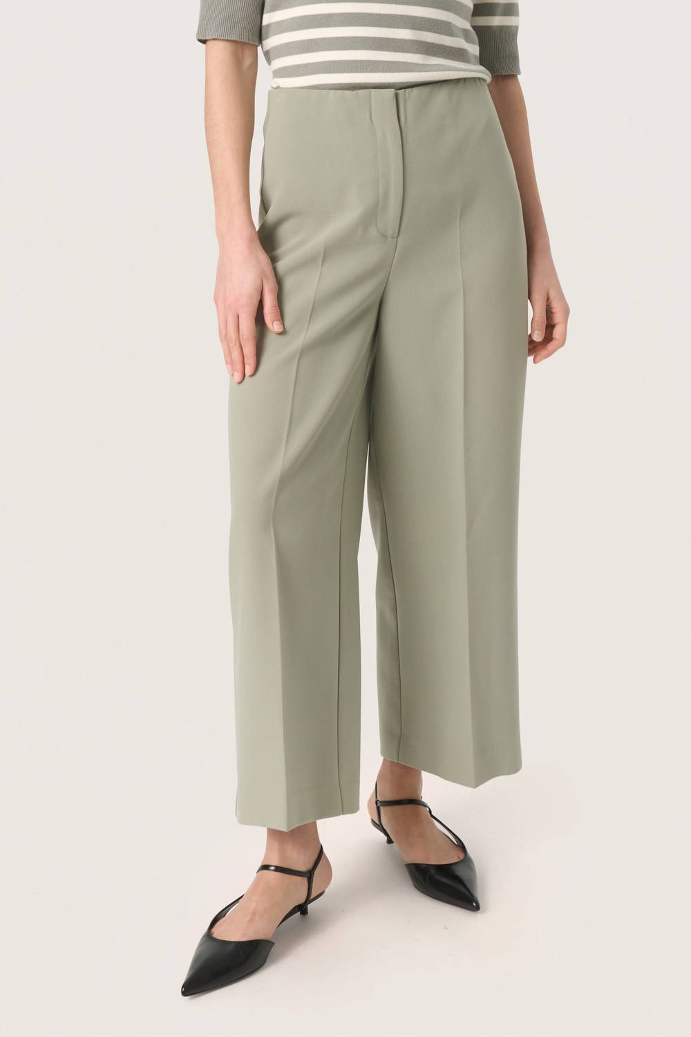 Soaked In Luxury - Corinne High-waisted Culotte Trousers