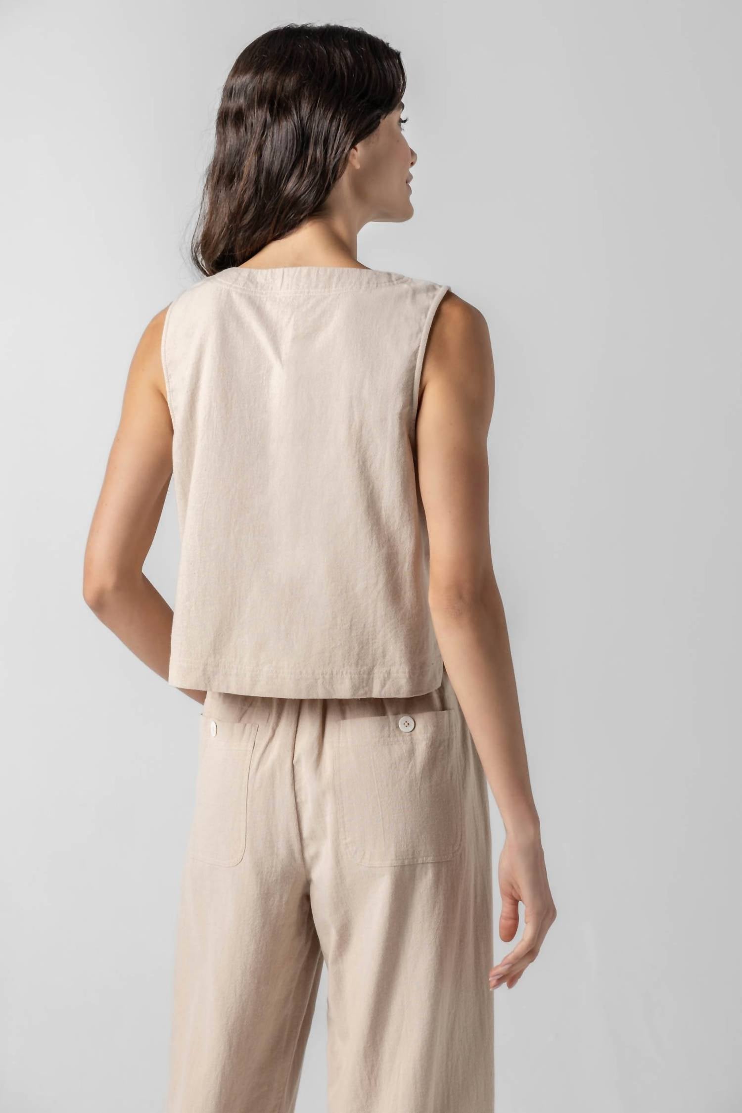 Lilla P - Cross Front Sleeveless Top