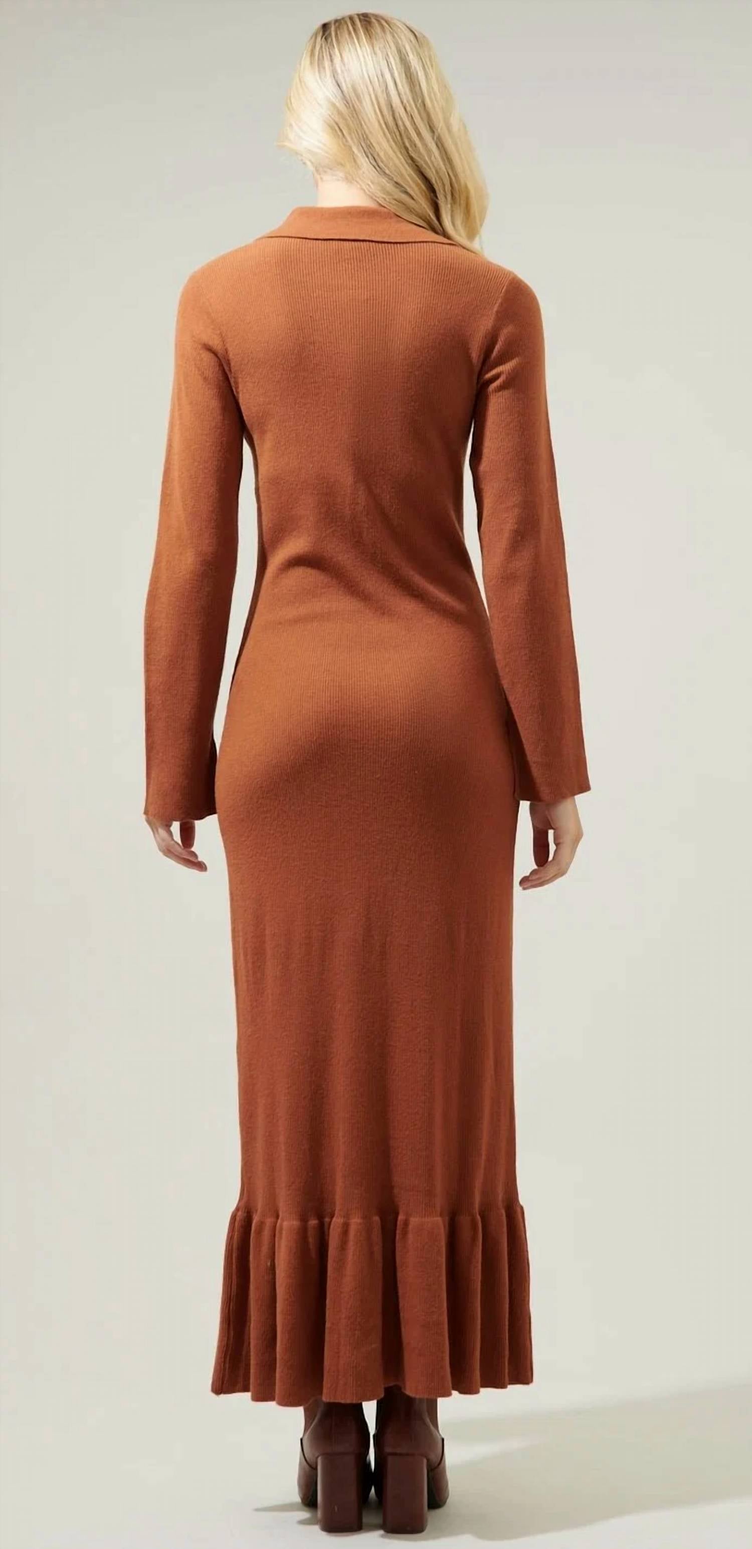 Sugarlips - Cinnamon Sweater Maxi Dress