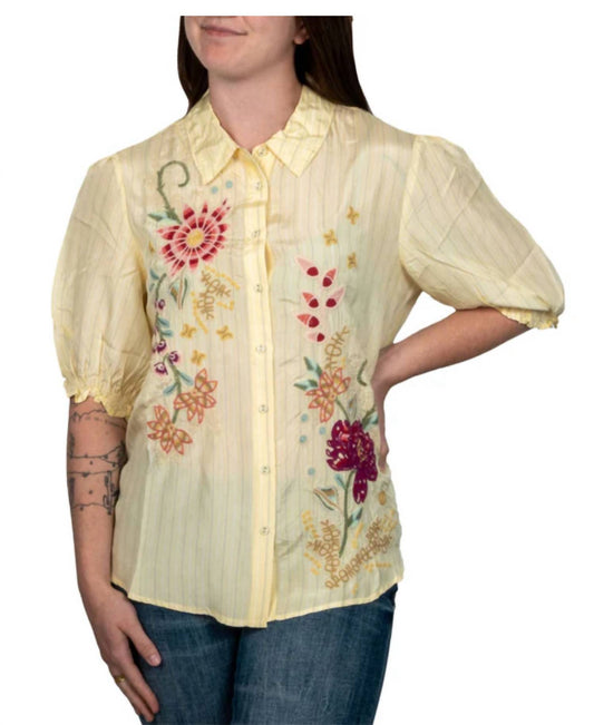 Johnny Was - Smocked lisbon shirt