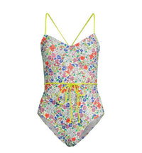 Tommy Hilfiger - Adjustable Tie Belt One-piece Floral Swimsuit