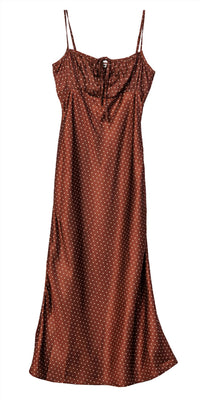 CIAO LUCIA Leo Satin Midi Dress in siena - women's dress - view 4
