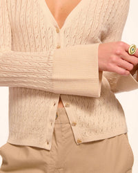 Ramy Brook - Cathy Pointelle Silk Cashmere Cardigan Sweater
