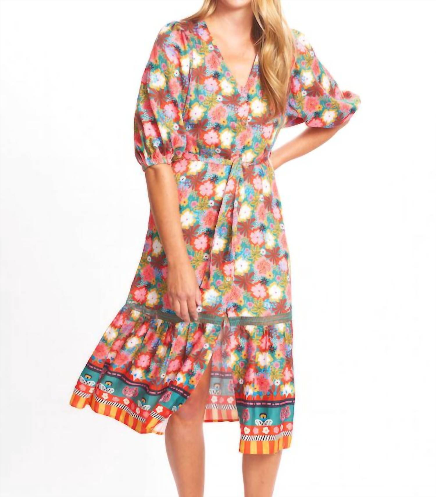 Emily Lovelock - Sophie Tiger Print Midi Dress