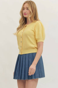 Entro - Scarlett Puff Sleeve Knit Top