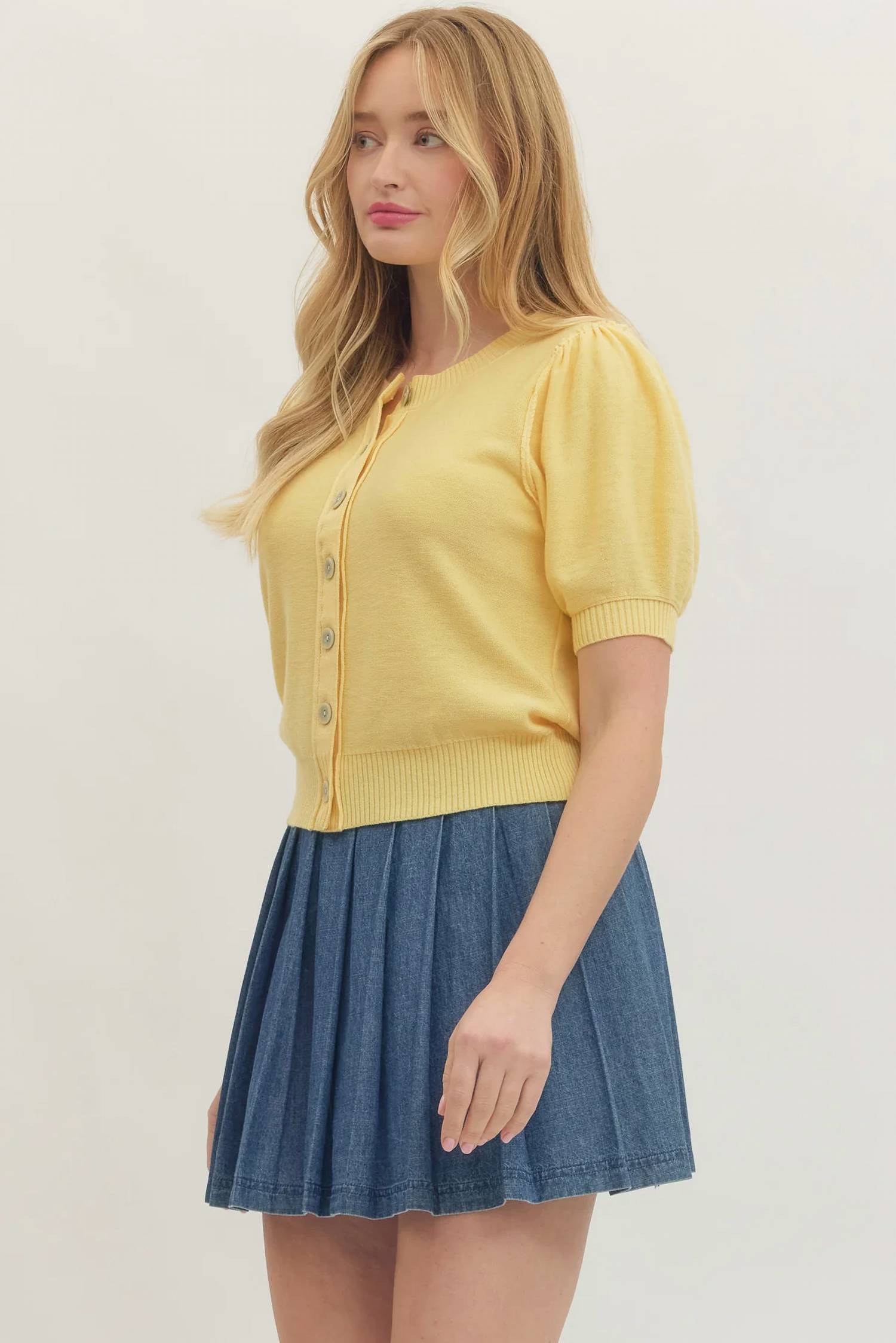 Entro - Scarlett Puff Sleeve Knit Top