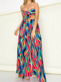 Fiestar - Duchess Tube Top And Palazzo Pants Set