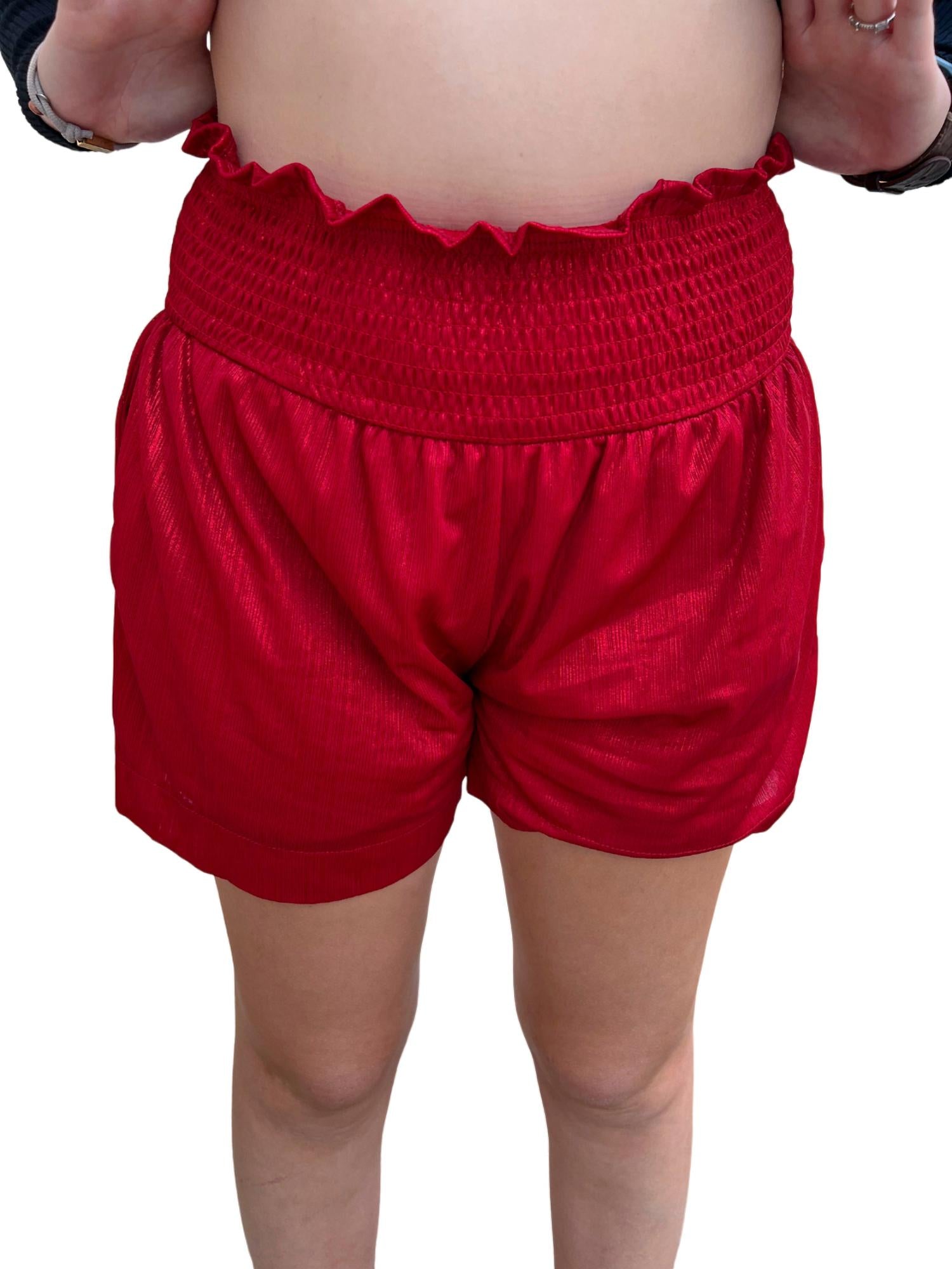 High Waisted Shimmer Shorts