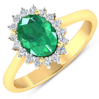 Diana M Jewels - Women's Oval Natural Zambian Emerald Fashion Ring (1.87 Ct) - Classic
