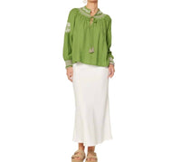 Current Air - Bohemien V-Neck Top With Tassel
