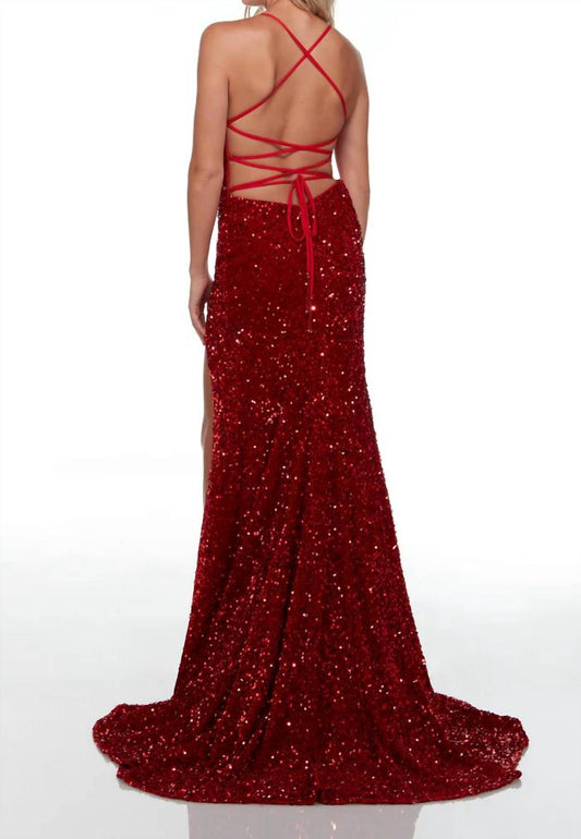 Alyce Paris - Cowl Neck Sequin Gown
