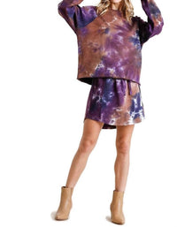 Umgee - Tie Dye French Terry Raglan Top